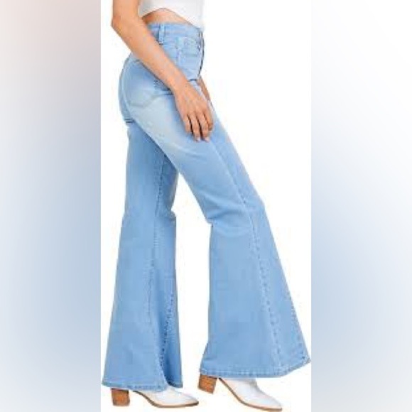 Altard State Double Button Wide Leg High Waist Stone Wash Jeans Womens size 28 - Picture 1 of 8